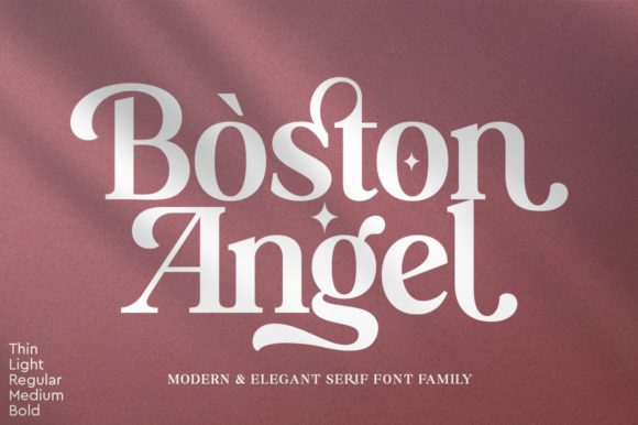 Boston Angel Font: Elegant Display Type