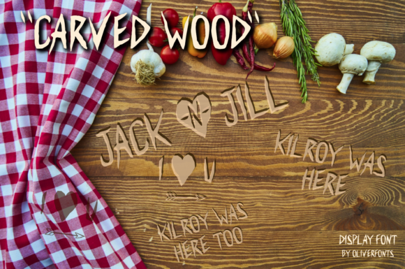 Carved Wood: A Bold, Handcrafted Font