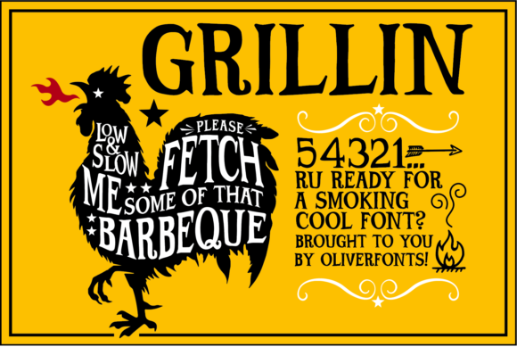 Grillin: A Bold Display Font for Craft Creators