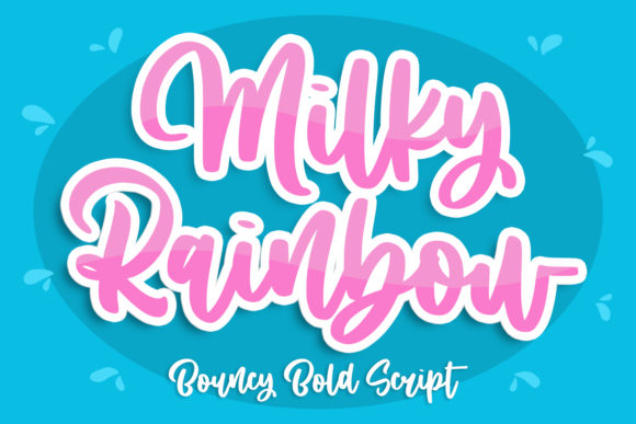 Milky Rainbow Font for Creative Marketing