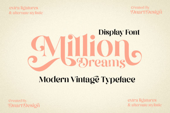 Million Dreams: A Bold Display Font for Creative Brands