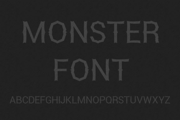 Monster Font with Black Background