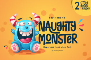 Naughty Monster Font for Creative Makers